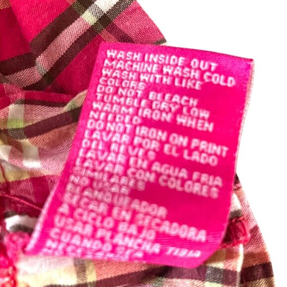 French Toast Girls Pink Plaid Ruffle Skort With Built-In Shorts Sz 5 Multicolor - Picture 6 of 9